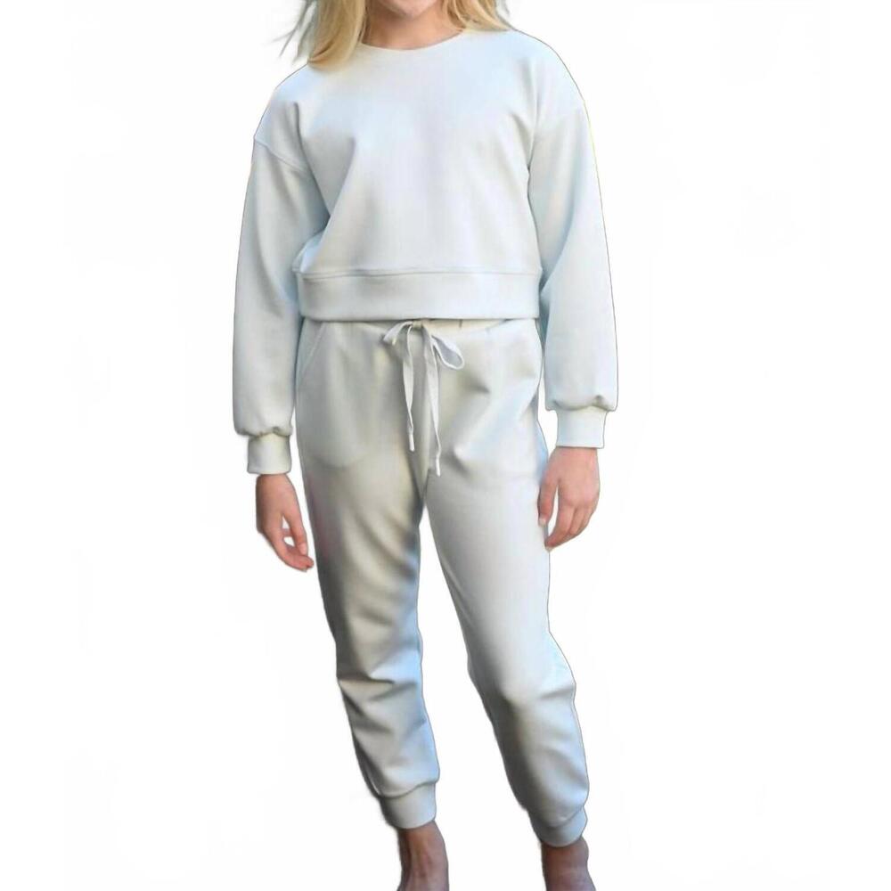NEW PLEAT girls lana joggers in frost